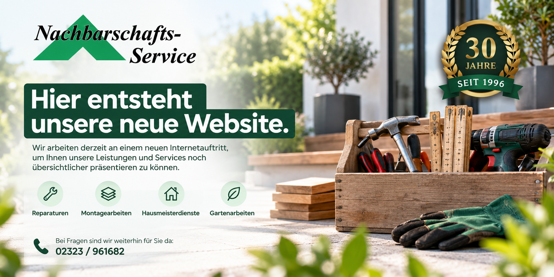Nachbarschafts-Service – Hier entsteht unsere neue Webseite. Kontakt: 02323 961682.